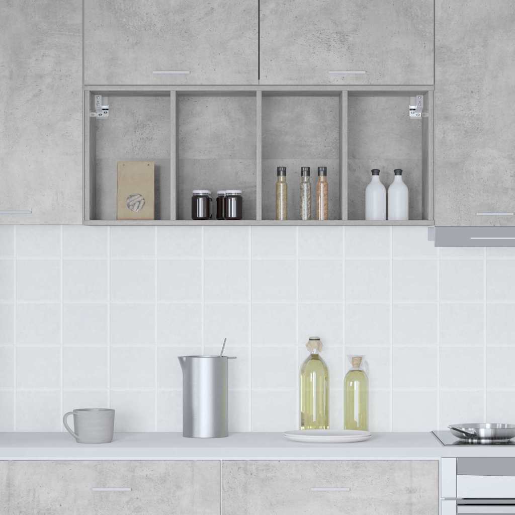 Hängeschrank Riga Beton Grau 40 x 29,5 x 100 cm Holzwerkstoff